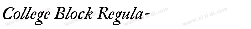 College Block Regula字体转换